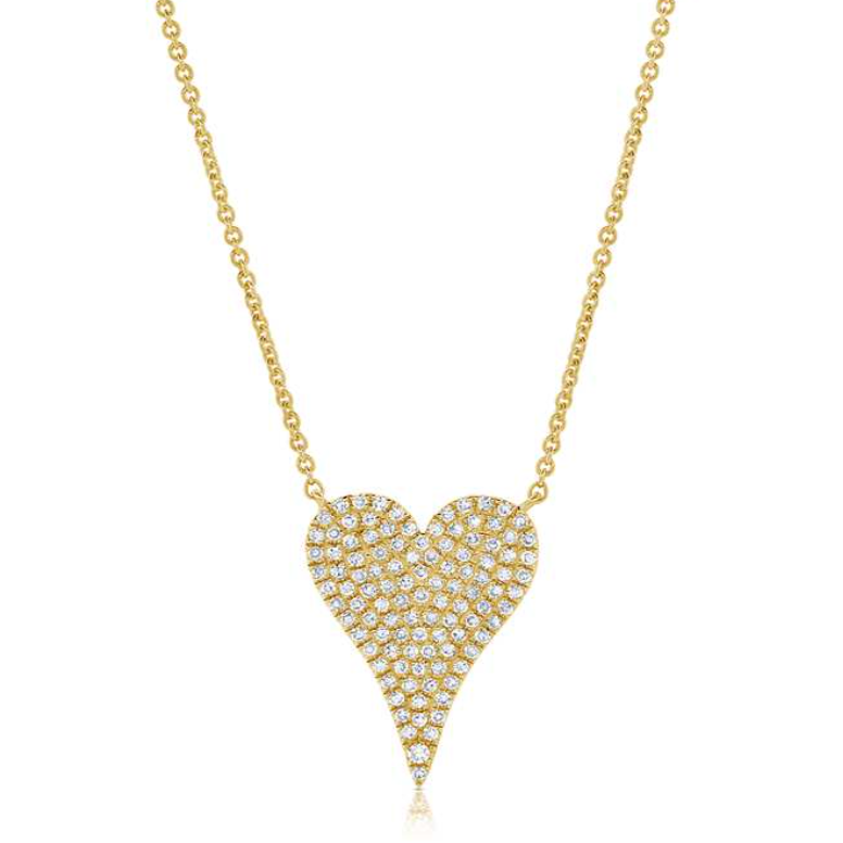 Small Pave Heart Necklace