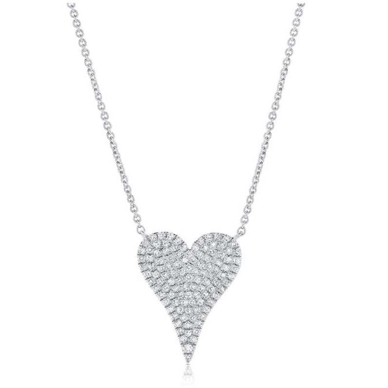 Small Pave Heart Necklace