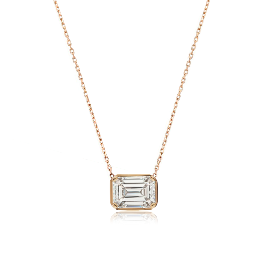 Mixed Shapes Diamond Pendant Necklace