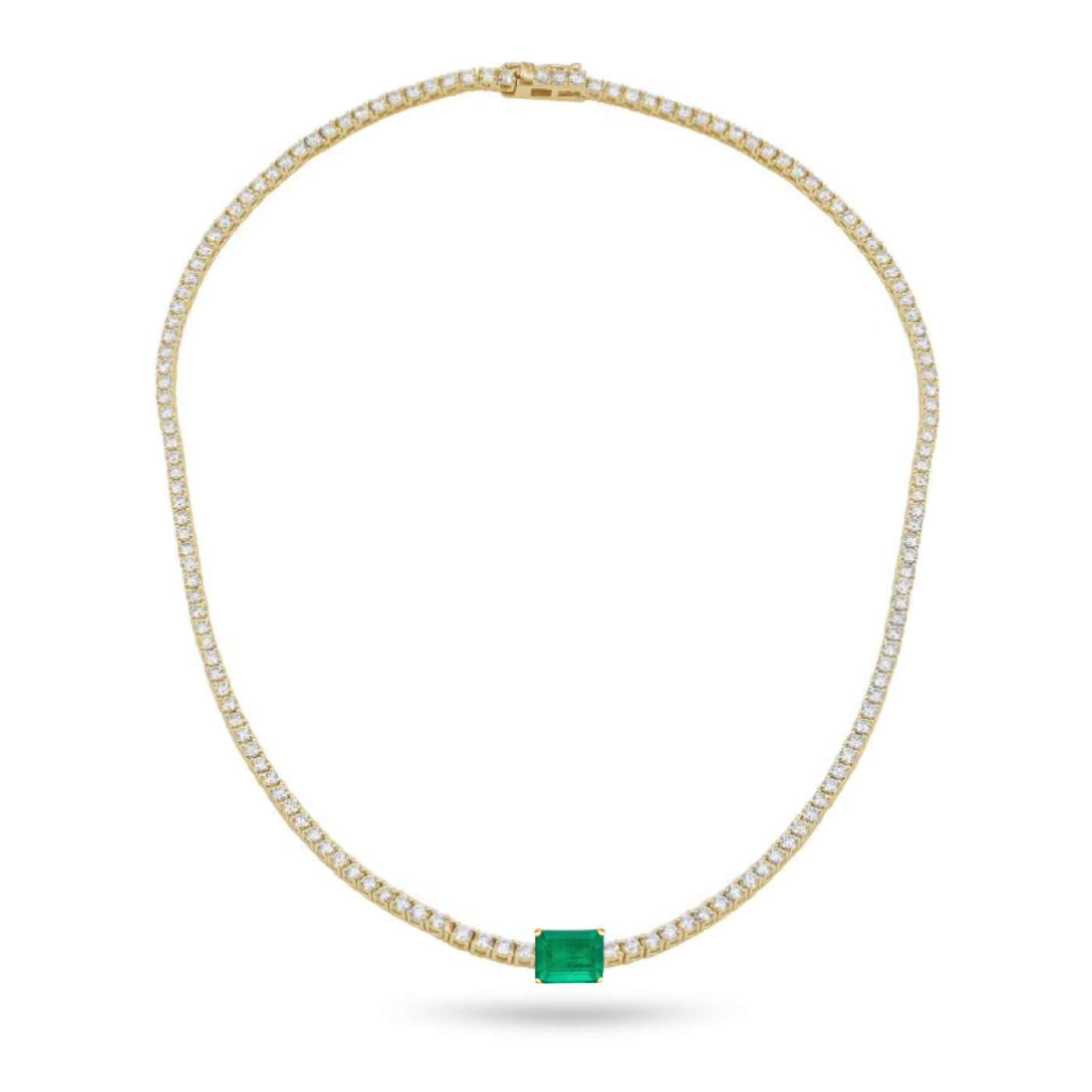 Statement Emerald Tennis Necklace