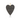 Jumbo Elongated Black Diamond Heart Charm