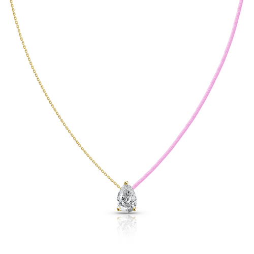 18k Fancy Diamond Chain/Silk Cord Necklace