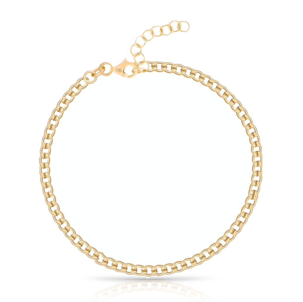 5mm Cuban Link Chain Anklet