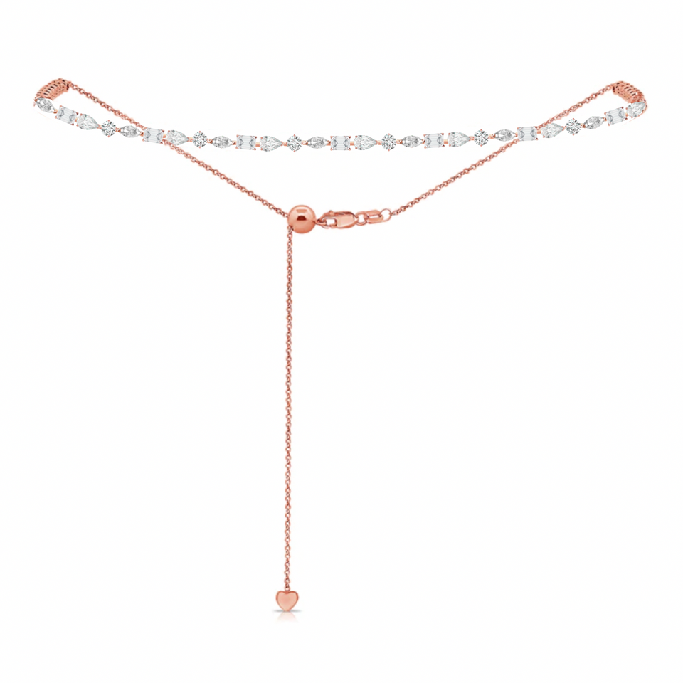 Multishape Halfway Adjustable Bolo Diamond Tennis Choker – 770 Fine Jewelry