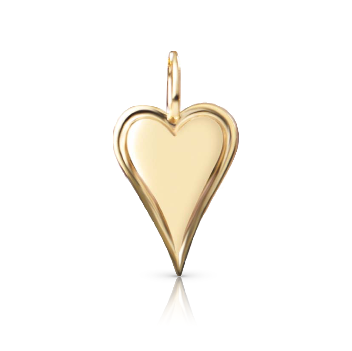 Helium Solid Outline Heart Charm