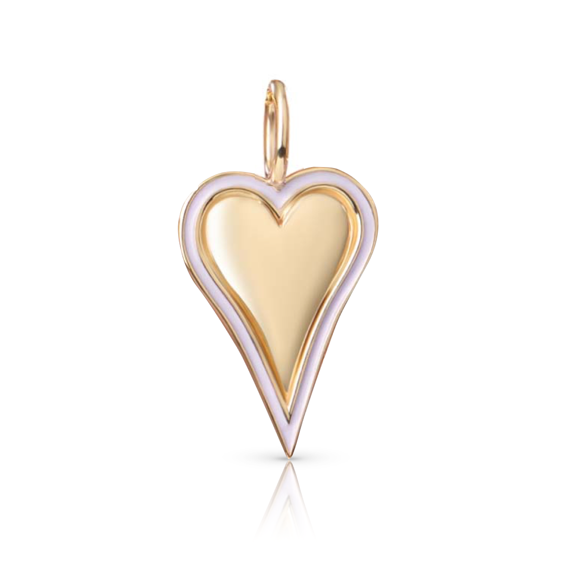 Helium Enamel Outline Heart Charm