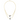 Layered Black Diamond Gothic Initials Paperclip Necklace
