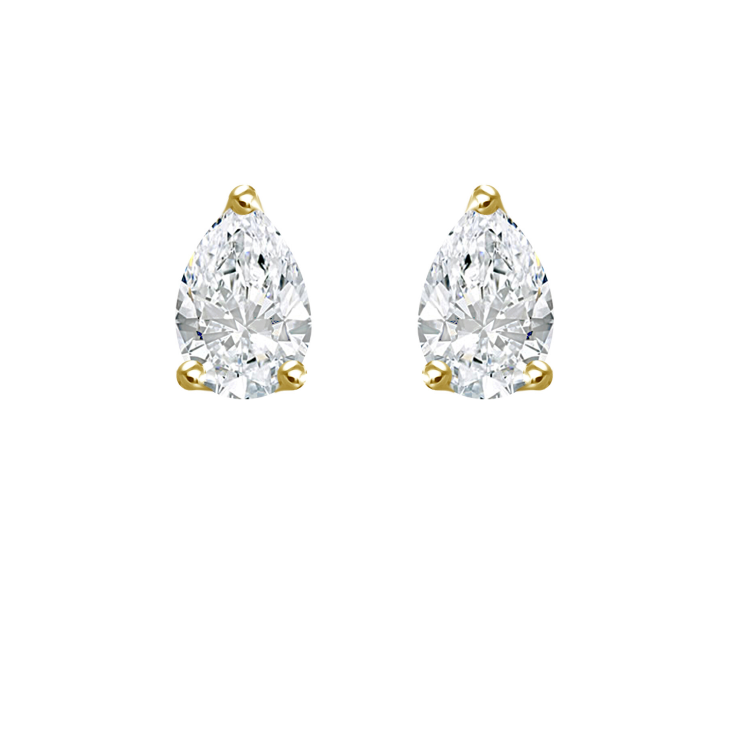 Mixed Shapes Solitaire Diamond Stud