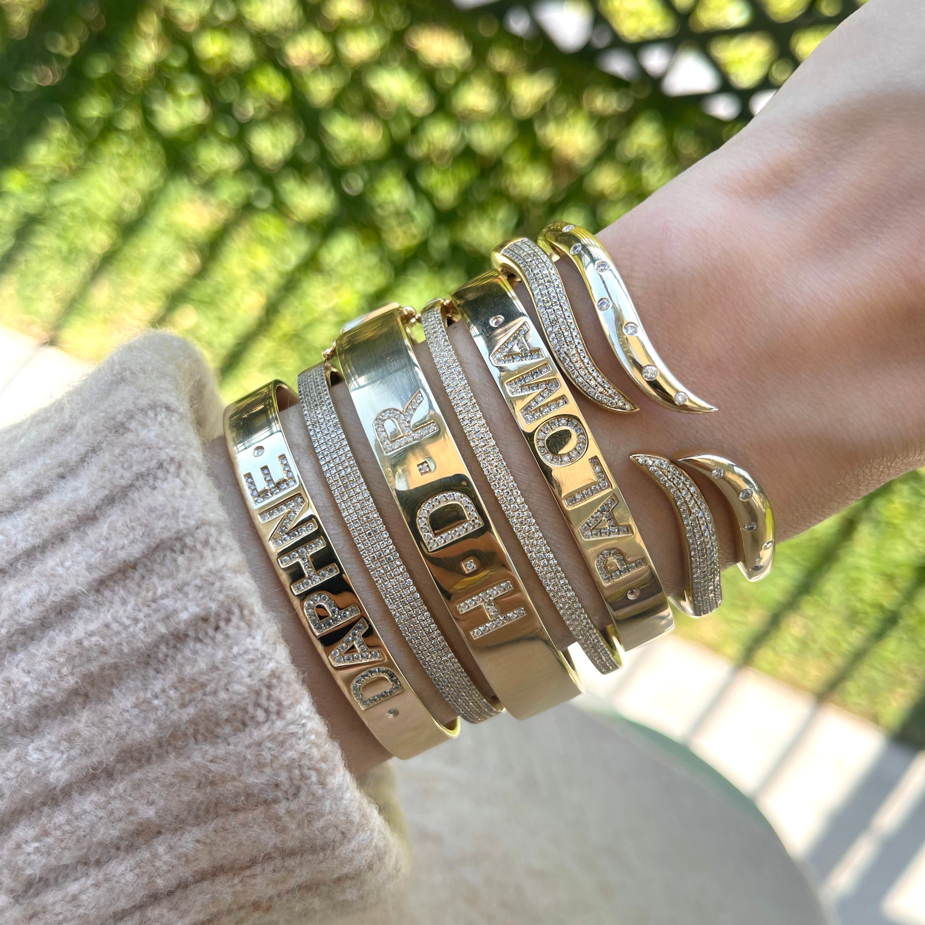 Diamond Personalized Bangle – 770FJ - Main Image