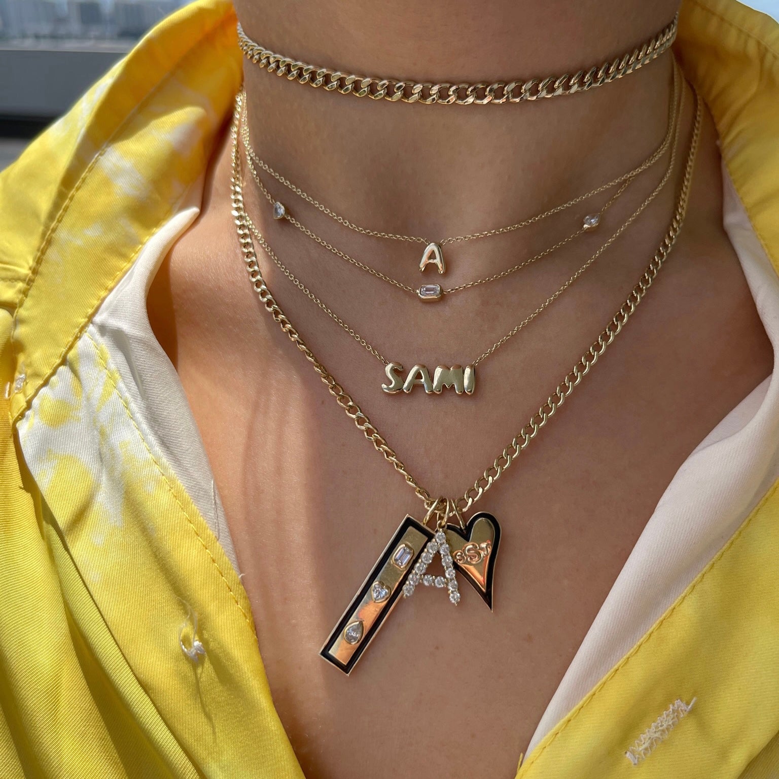 Helium Solid Name Necklace 770 Fine Jewelry