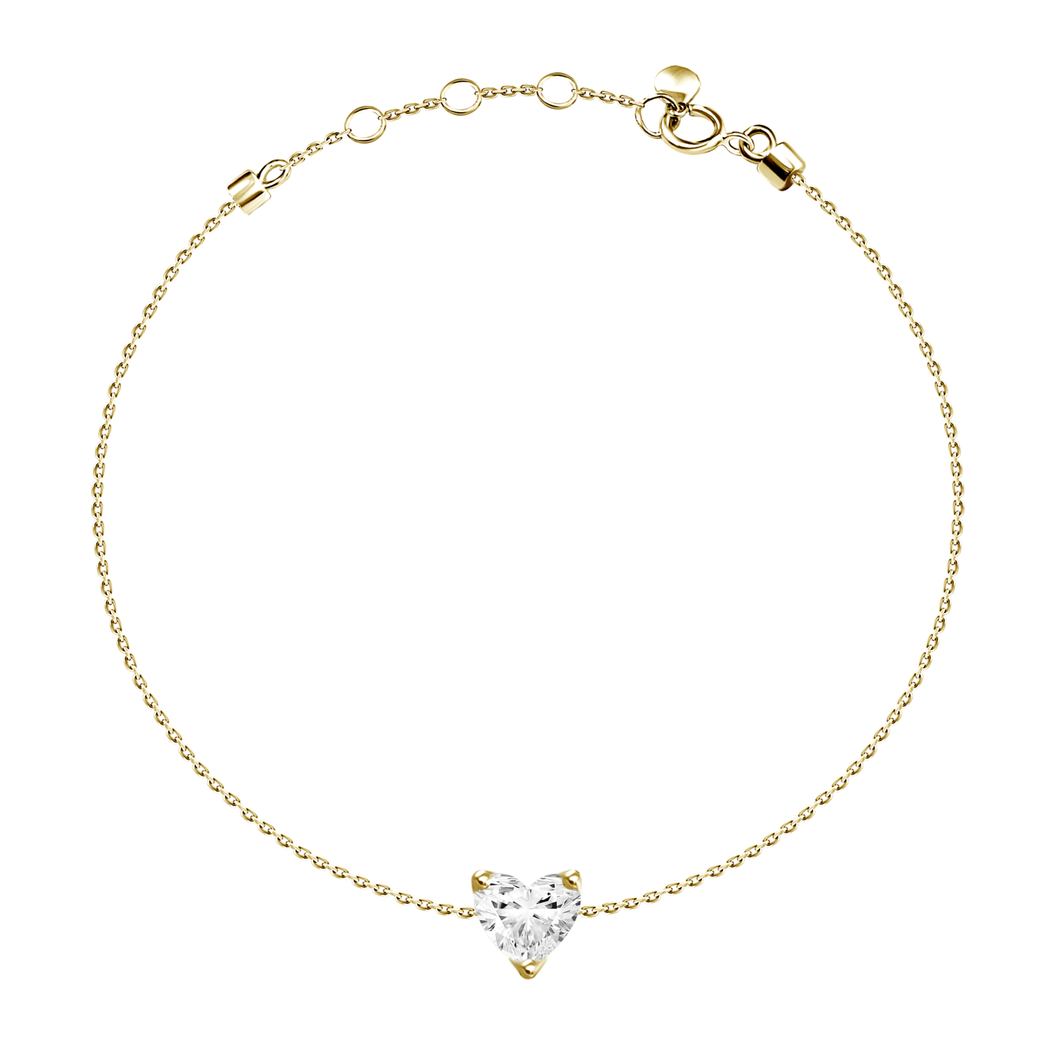 0.4ct Heart Diamond Dainty Bracelet