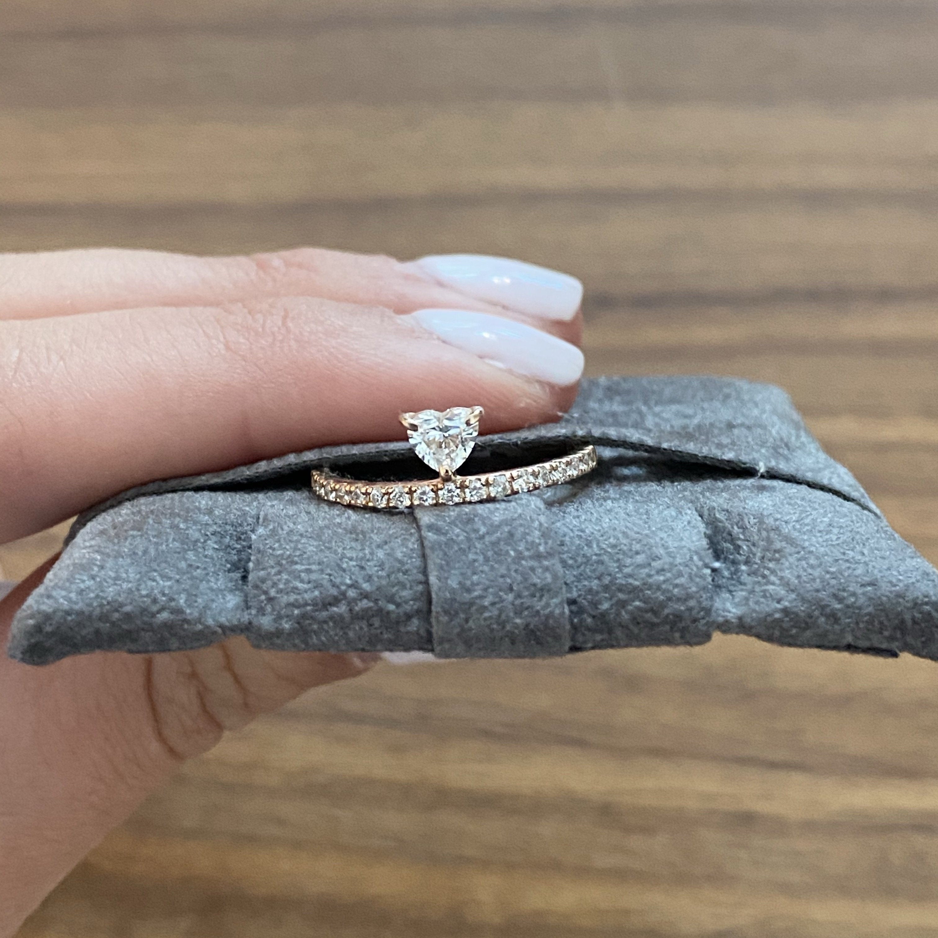 Pave Floating Heart Ring 770 Fine Jewelry