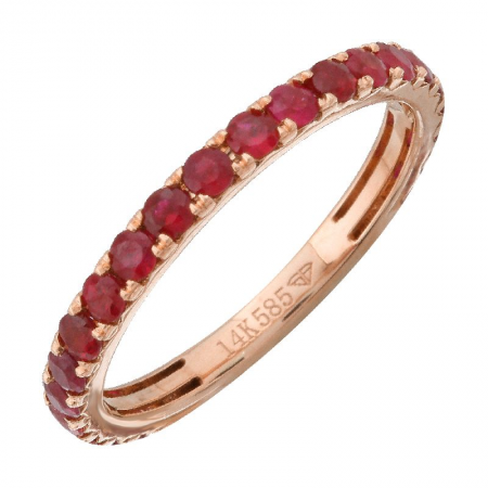 Gemstone Ruby Stackable Eternity Ring