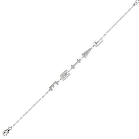 Custom Sideways Multiple Initials with Tiny Diamond Bracelet