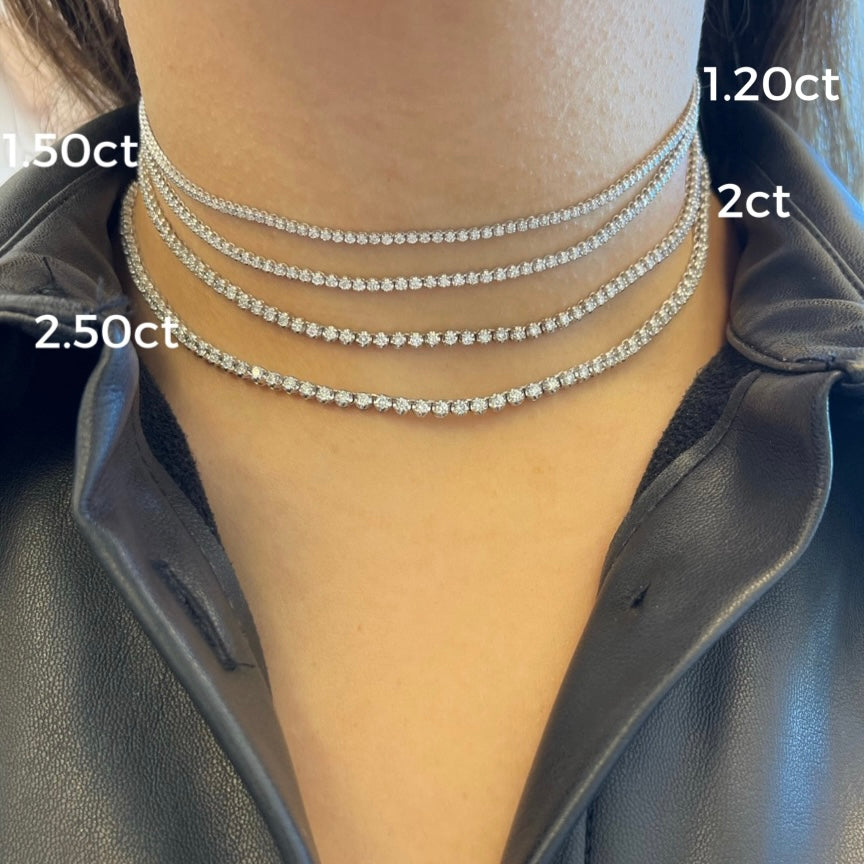 Statement diamond tennis necklace Clearance