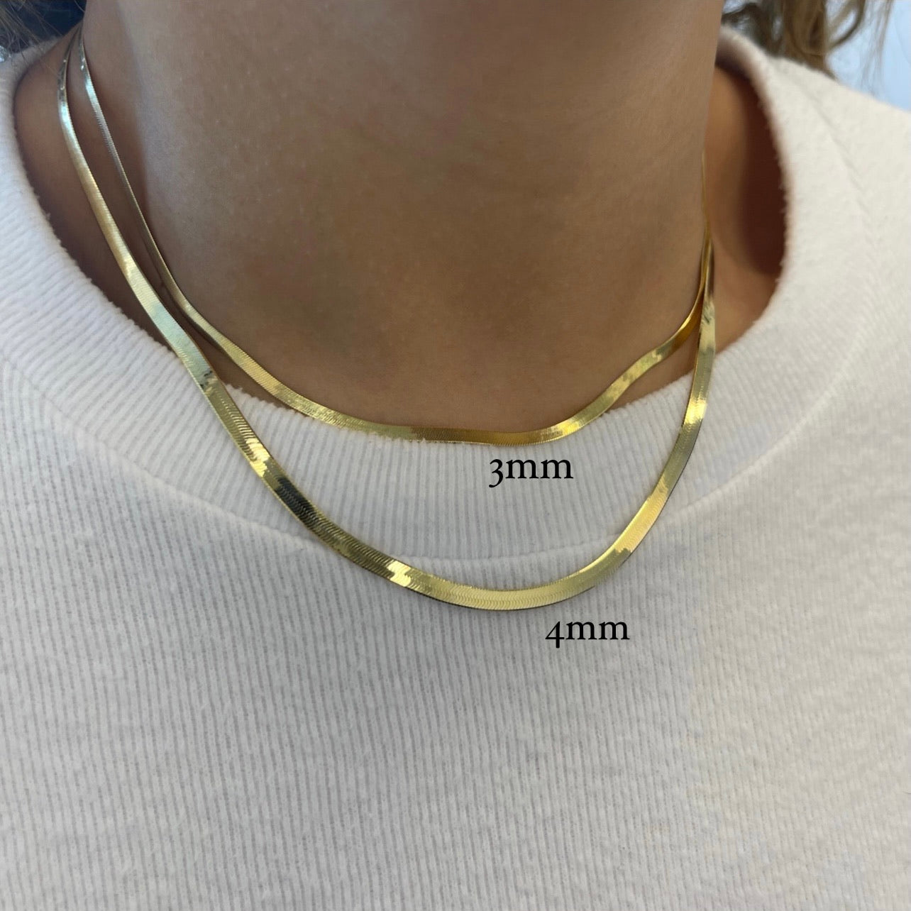 3mm Herringbone Chain Necklace
