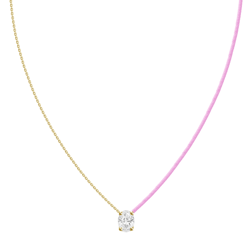 18k Fancy Diamond Chain/Silk Cord Necklace