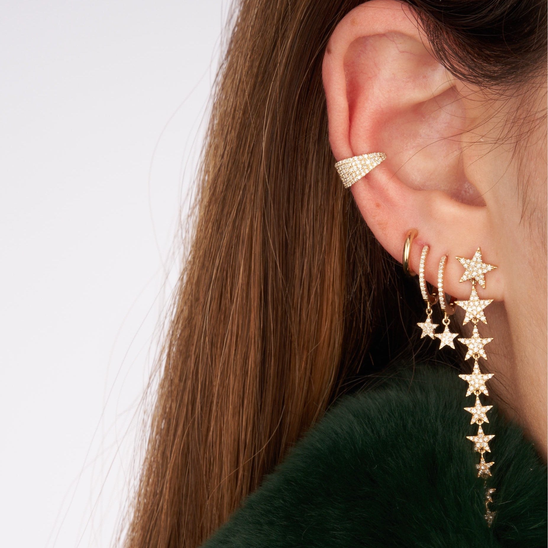 Statement Star Diamond Earrings