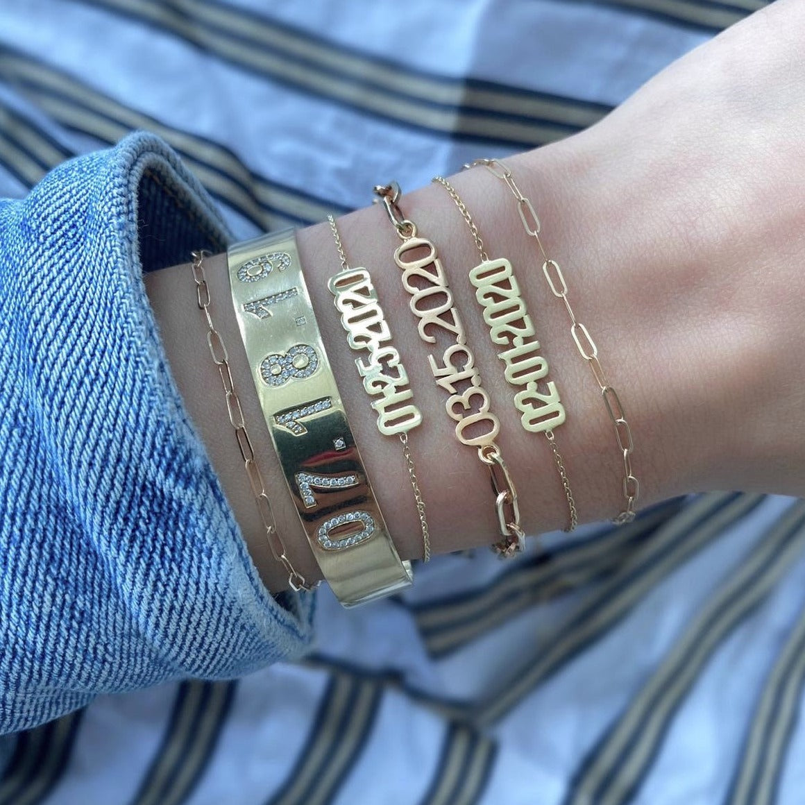 Custom Date on PaperClip Bracelet