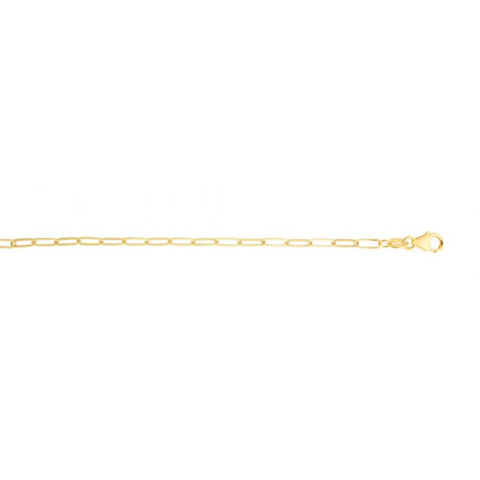 14k 3.3mm Paper Clip Anklet