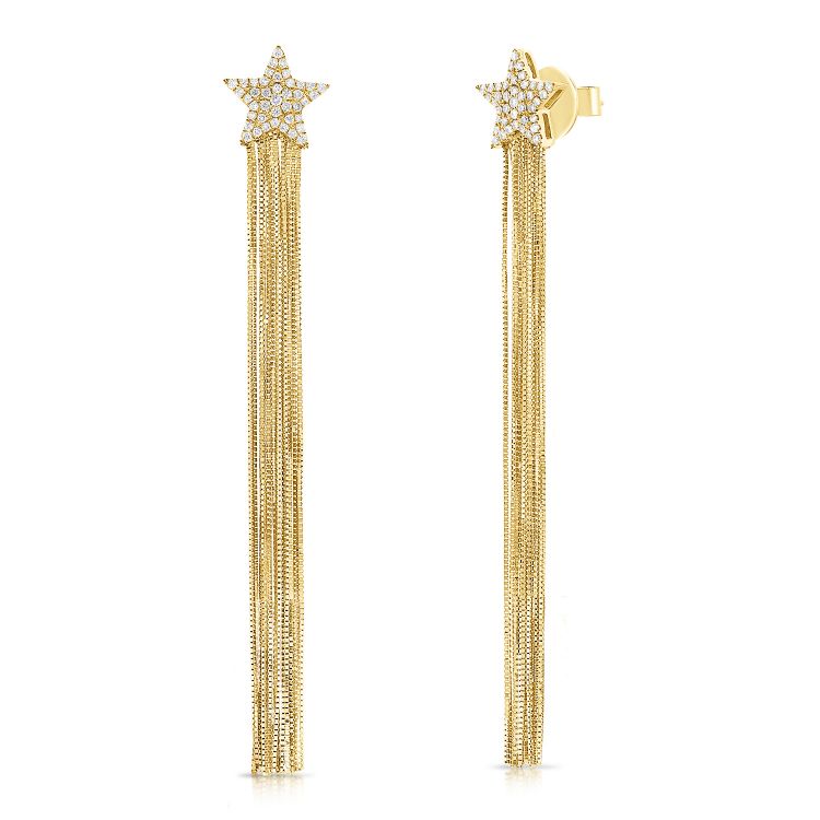 Statement Tassel Star Earrings