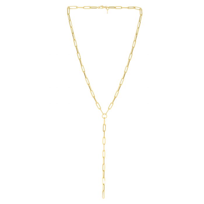 4.2mm PaperClip Y-Lariat Necklace