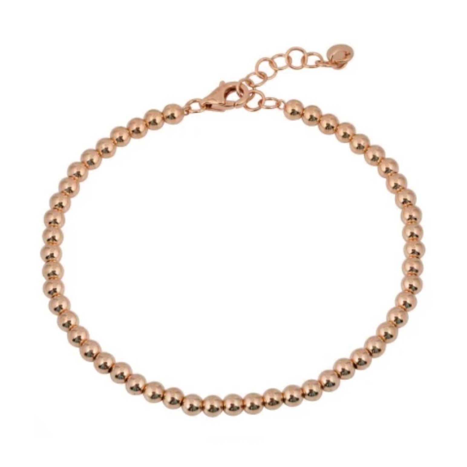 14K Gold 3mm Beads Bracelet